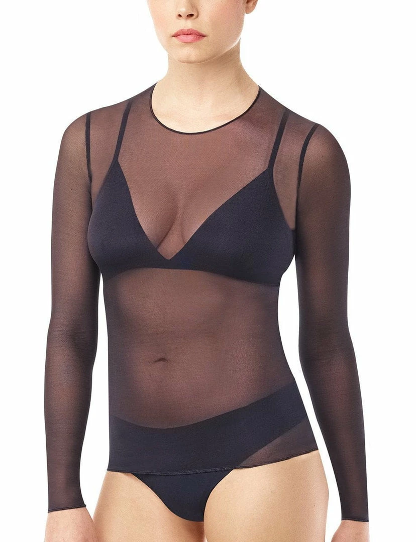 Reve Doll Essentials Commando Chic Mesh Long Sleeve Top
