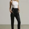 Reve Doll Essentials Commando Faux Leather Paperbag Pants