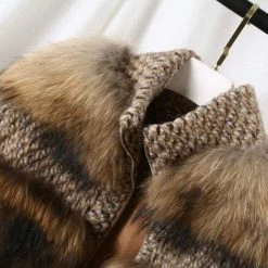 Jessica Bara Maritza Fur And Wool Jacket