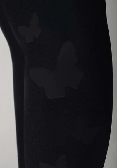 Active Fit Black Butterflies Legging