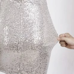 Jessica Bara Lambert Sequin Draped Mini Dress Birthday Suit