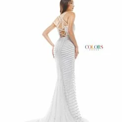 Colors Dress Strappy Deep V Dress