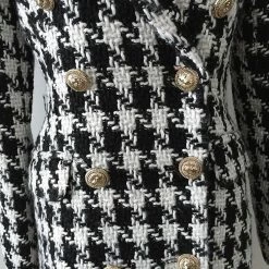 Reve Doll Essentials Jessica Bara Shasta Houndstooth Wool Coat