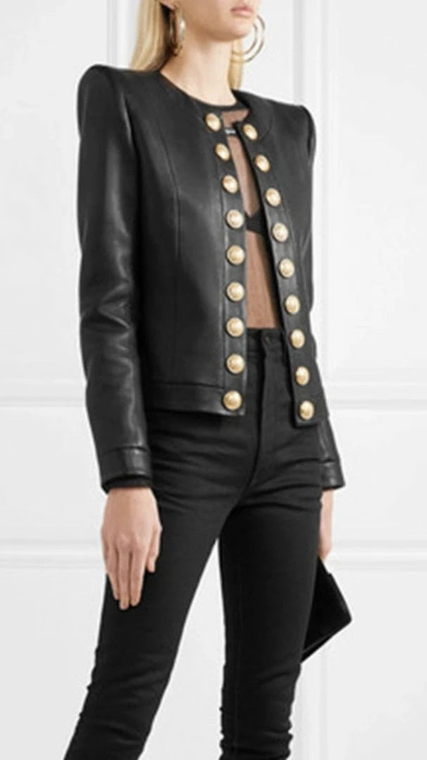 Jessica Bara Clara PU Leather Jacket Reve Doll Essentials