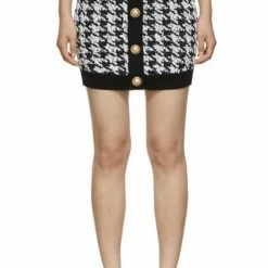 Jessica Bara Hayden Houndstooth Tweed Mini Skirt Reve Doll Essentials