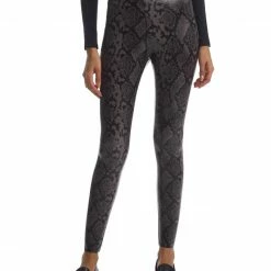 Commando Faux Leather Animal Legging With Perfect Control
