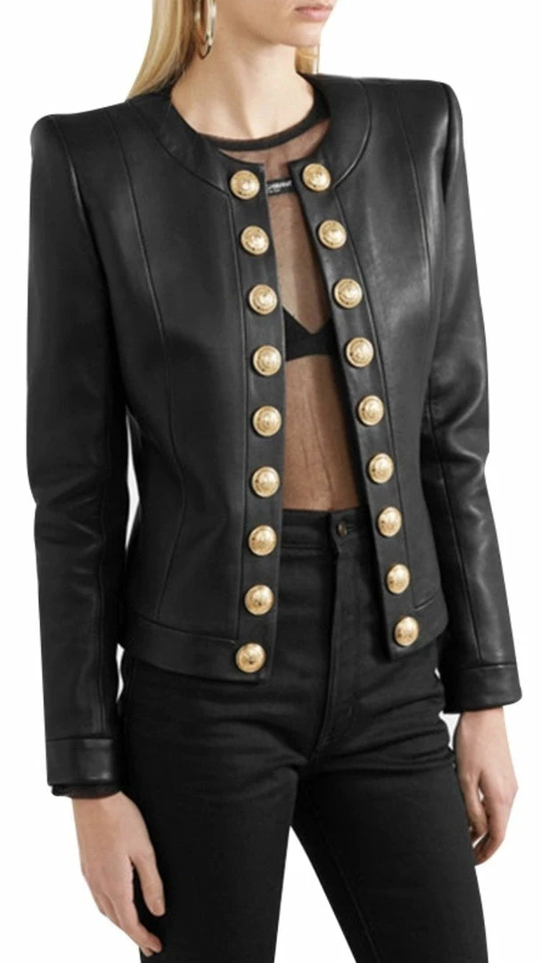 Jessica Bara Clara PU Leather Jacket Reve Doll Essentials