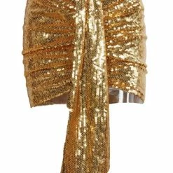 Jessica Bara Haisley Sequin Draped Mini Skirt Birthday Suit