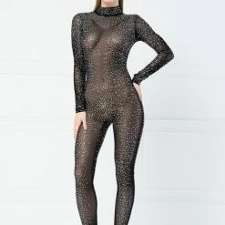 Birthday Suit Jessica Bara Jane Rhinestone Beaded Jumpsuit