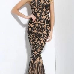 Jessica Bara Zoelle Glitter Mermaid Gown