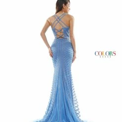 Colors Dress Strappy Deep V Dress