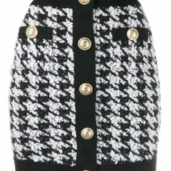 Jessica Bara Hayden Houndstooth Tweed Mini Skirt Reve Doll Essentials