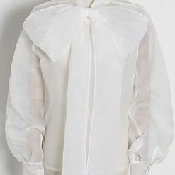 Reve Doll Essentials Jessica Bara Joy Long Sleeve Bow Blouse