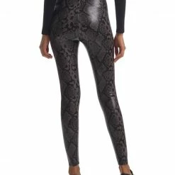 Commando Faux Leather Animal Legging With Perfect Control