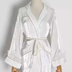 Jessica Bara Chelsia Feather Belted Mini Dress