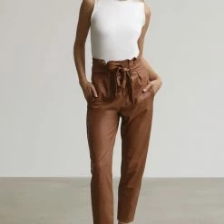 Reve Doll Essentials Commando Faux Leather Paperbag Pants