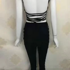 Birthday Suit Jessica Bara Zorida Lace Up Open Back Jumpsuit