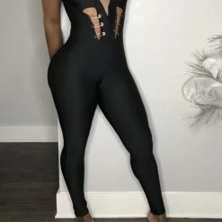 Jessica Bara Benedetta Bandage Jumpsuit Influencer Style