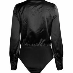 Jessica Bara Brooke Long Sleeve V-Neck Bodysuit Kelsey Adams
