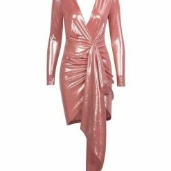 Jessica Bara Bound 2 V-Neck Draped Bodycon Dress