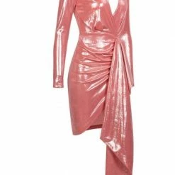 Jessica Bara Bound 2 V-Neck Draped Bodycon Dress