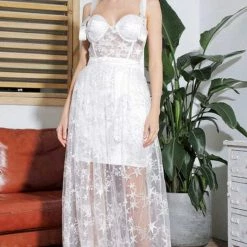 Jessica Bara Barbara Star Mesh Gown Influencer Style