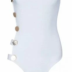 Jessica Bara Becky Cut Out White Boydsuit