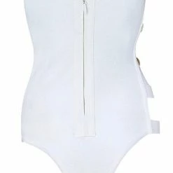 Jessica Bara Becky Cut Out White Boydsuit