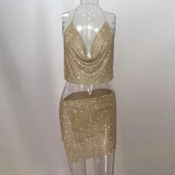 Best Sellers Jessica Bara Rio Crystal Halter Two Piece Set