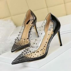 Jessica Bara Juniper Transparent Rhinestone Heels