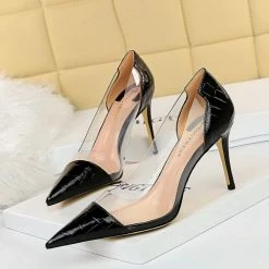 The Event Shop Jessica Bara Clarice Transparent Metallic Heels