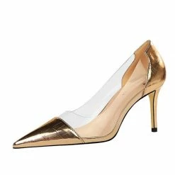 The Event Shop Jessica Bara Clarice Transparent Metallic Heels