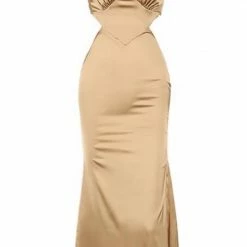 Jessica Bara Kyla Satin Maxi Dress