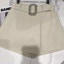 ReveBoutique Bottoms Jessica Bara Mandy Tweed Belted Shorts