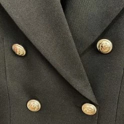 The 9-5 Shop Jessica Bara Anisa Gold Button Blazer Dress