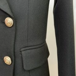 The 9-5 Shop Jessica Bara Anisa Gold Button Blazer Dress