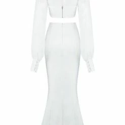 Jessica Bara London Long Sleeve Bodycon Maxi Two Piece Dress The Event Shop