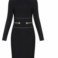 Jessica Bara Asuna Bandage Long Sleeve Dress Best Sellers