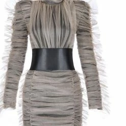 Influencer Style Jessica Bara Keke Lace Long Sleeve Dress