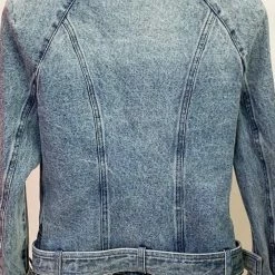 Jessica Bara Constance Denim Belted Blazer The Denim Destination