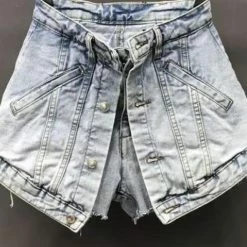 Jessica Bara April High Waisted Denim Shorts