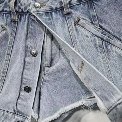 Jessica Bara April High Waisted Denim Shorts