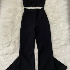 Jessica Bara Delta Bodycon Bandage Two Piece Set