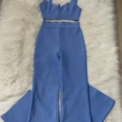 Jessica Bara Delta Bodycon Bandage Two Piece Set