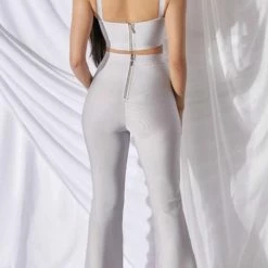 Jessica Bara Delta Bodycon Bandage Two Piece Set