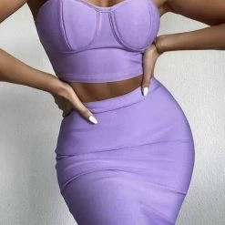 Reve Doll Essentials Jessica Bara Vivianne Two Piece Strapless Bandage Set