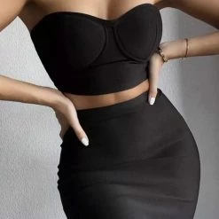 Reve Doll Essentials Jessica Bara Vivianne Two Piece Strapless Bandage Set