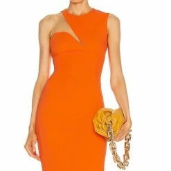 Jessica Bara Millicent Sleeveless Mesh Cutout Midi Dress The 9-5 Shop