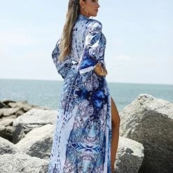 Cioccolato Gigi Snow Lace Long Kimono Poolside Essentials