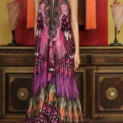 Summer Lovin' Shahida Parides 3 Way Feather Long Dress